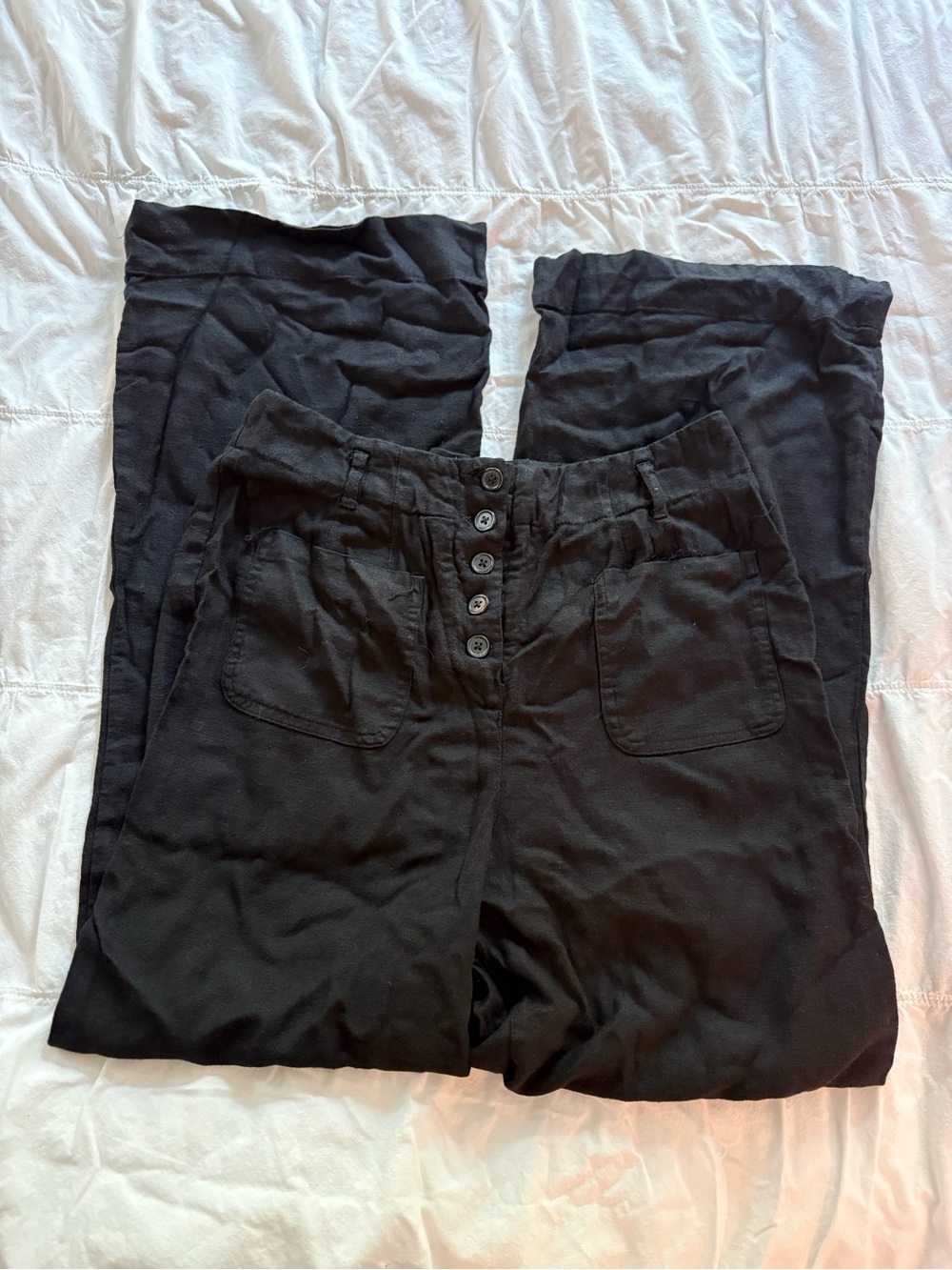 Anthropologie Twenty Six Hundred Button Front Straight Leg Pants 🖤